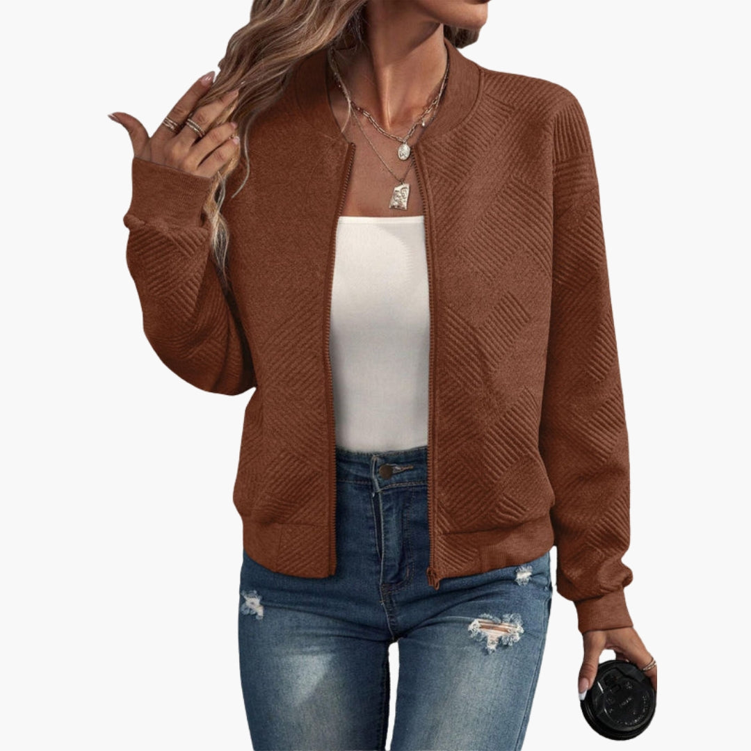 Blouson Bombardier Femme à Surface Matelassée