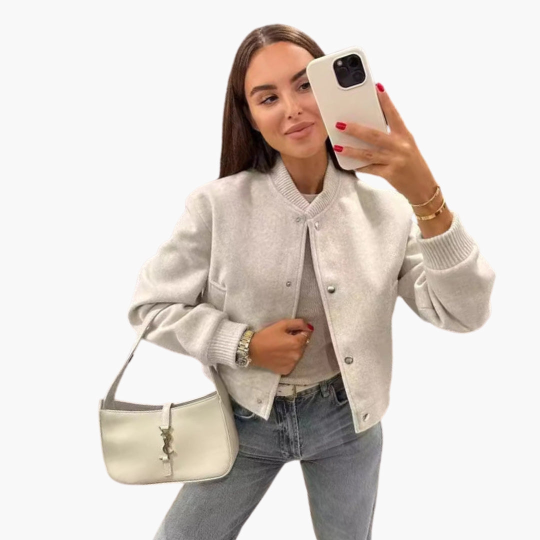 Giubbotto Bomber Donna con Fondo Elastico