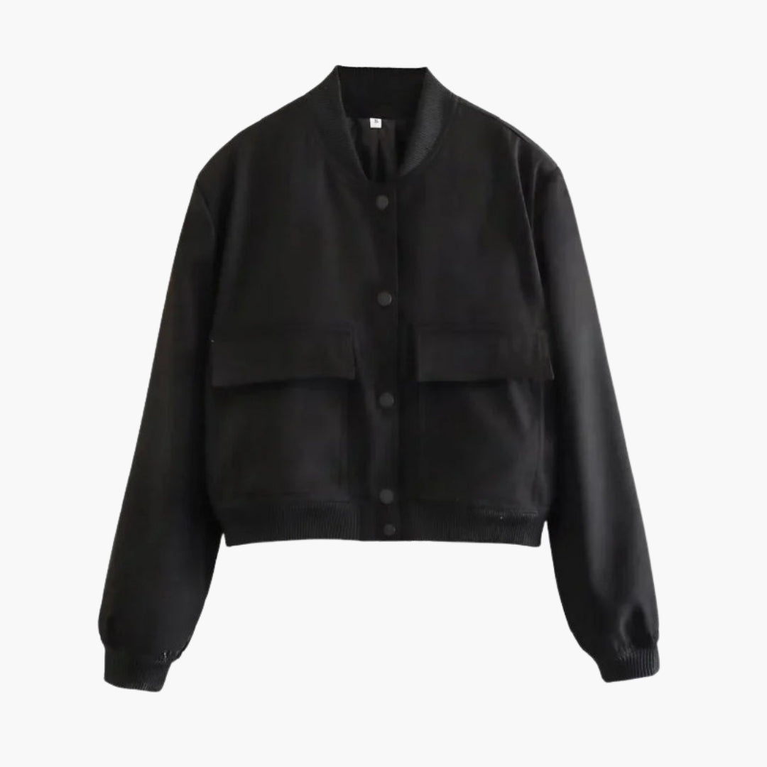 Bomber donna con grandi tasche a patta