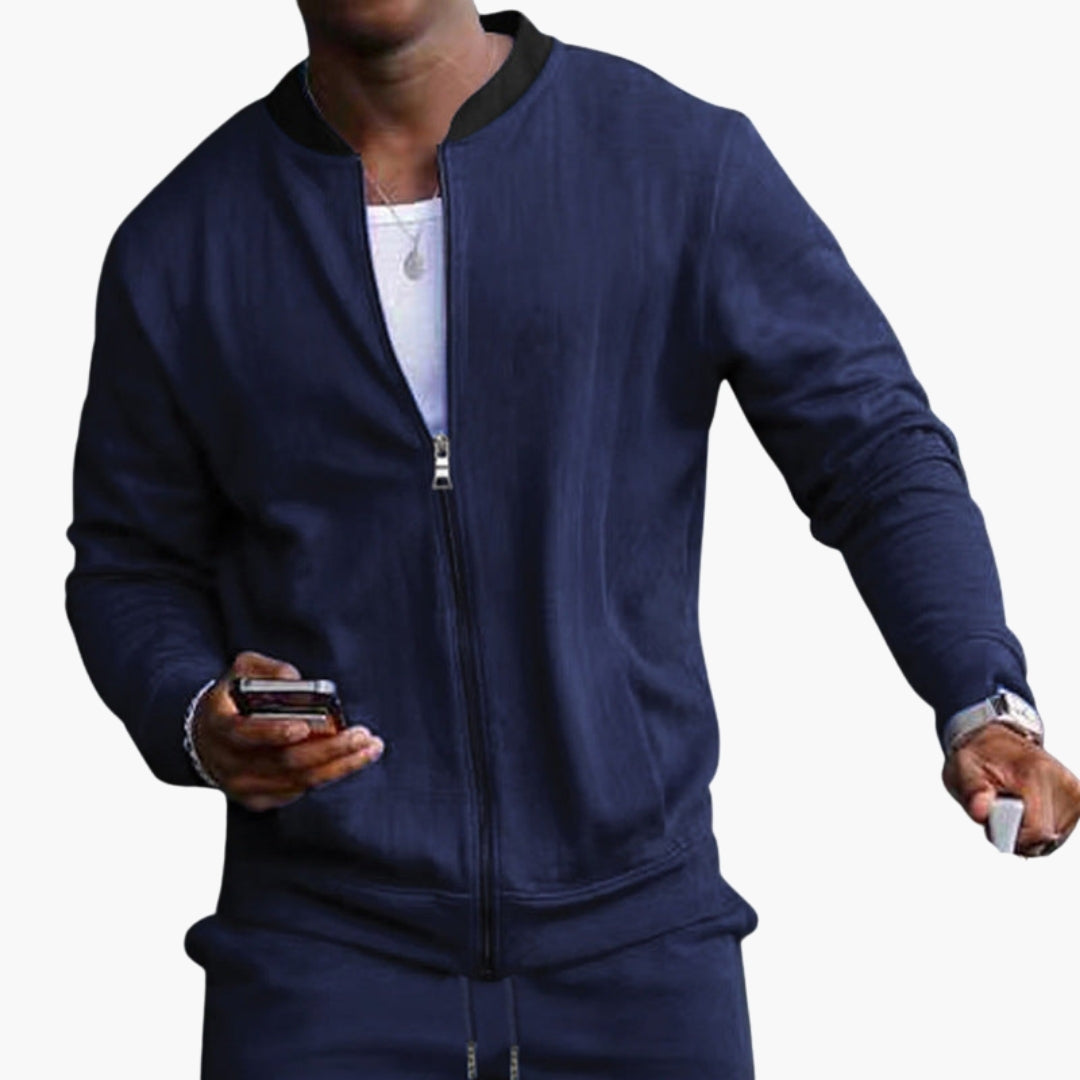 Blouson bomber til mænd med elastiske manchetter