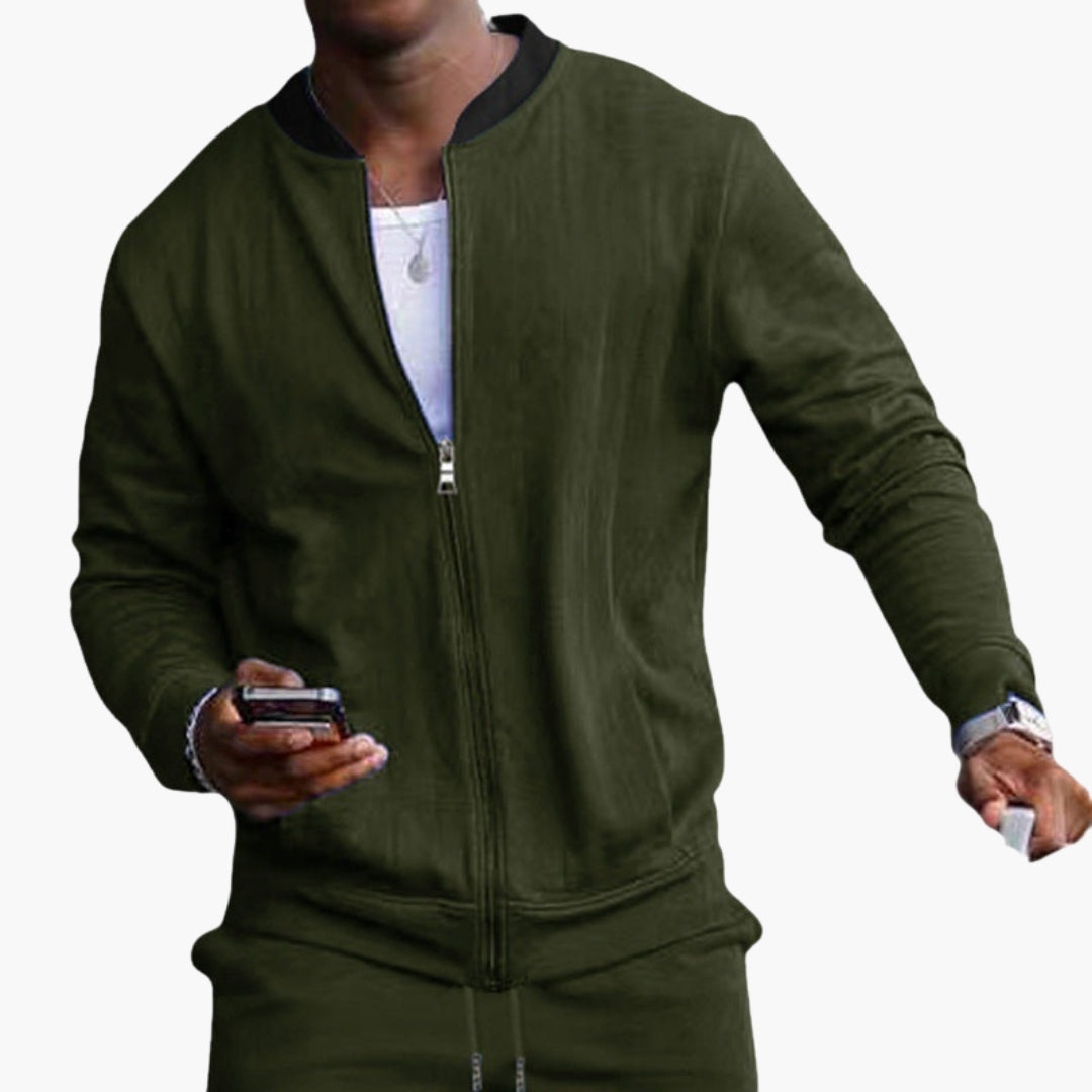 Blouson bomber til mænd med elastiske manchetter