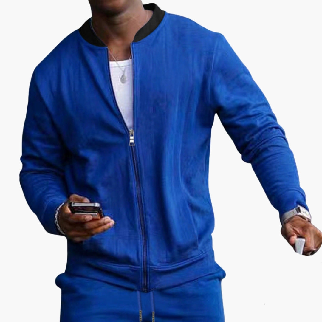 Blouson bomber til mænd med elastiske manchetter