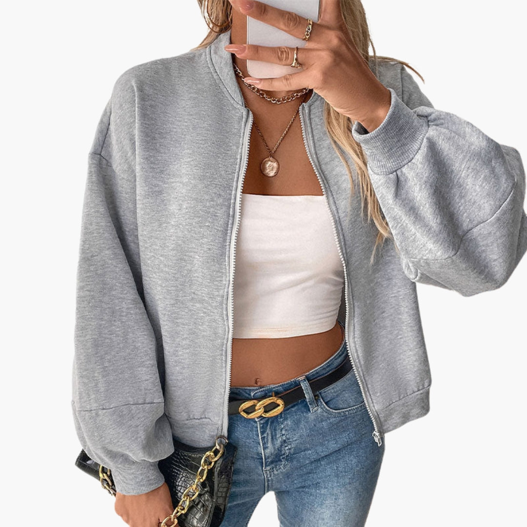 Blouson Bombers Femme à Manches Amples