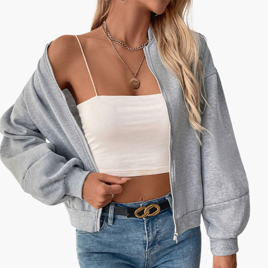 Blouson Bombers Femme à Manches Amples