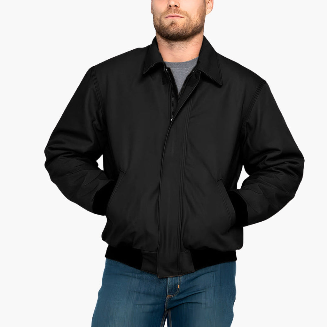 Blouson aviateur homme à poignets élastiques