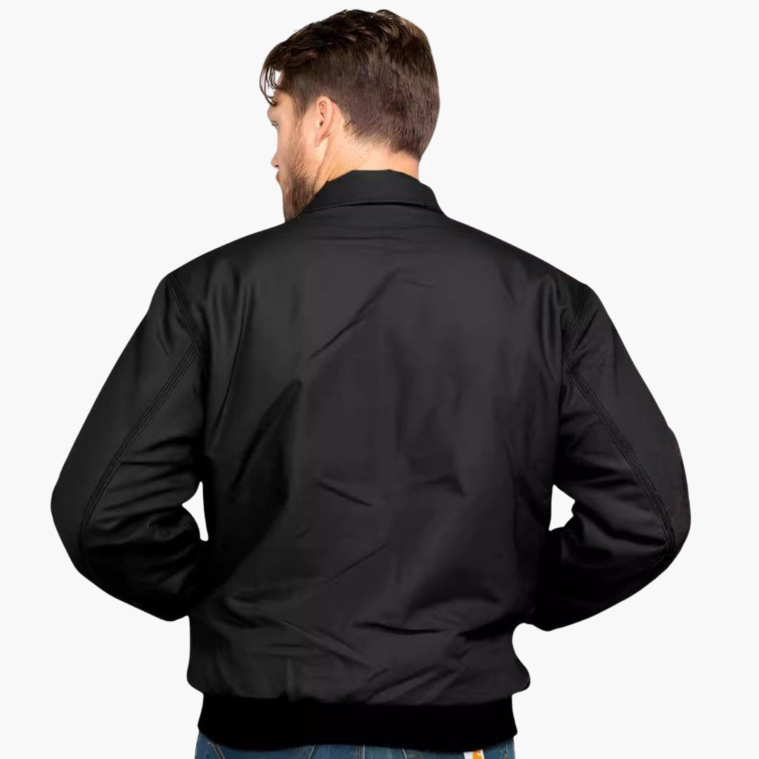 Blouson aviateur homme à poignets élastiques