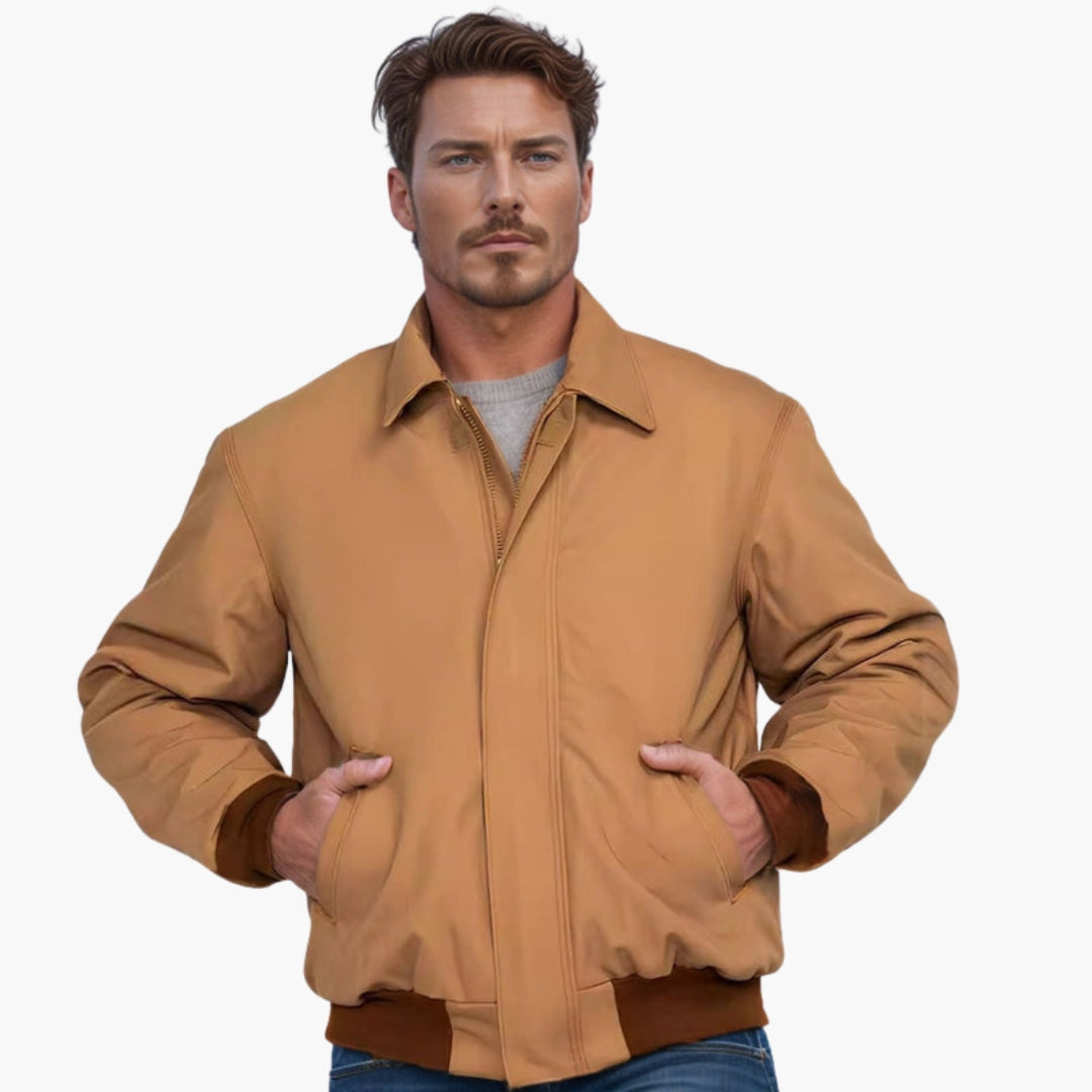 Blouson aviateur homme à poignets élastiques
