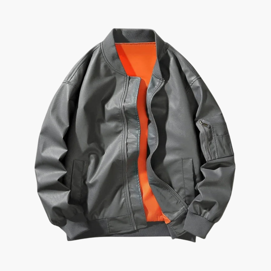 Blouson aviateur homme avec poignets côtelés