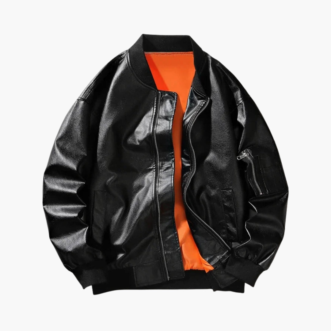 Blouson aviateur homme avec poignets côtelés