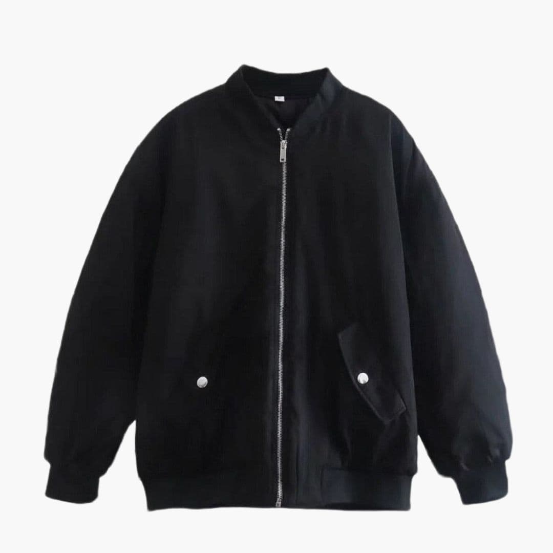 Blouson aviateur oversize pour femme avec fermeture zippée
