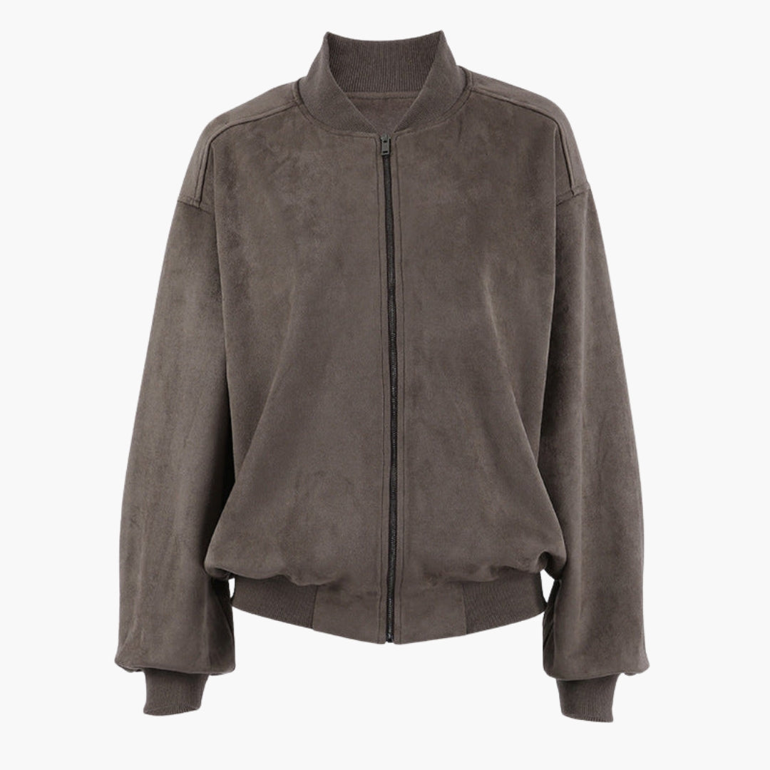 Blouson bomber femme oversize avec manches larges