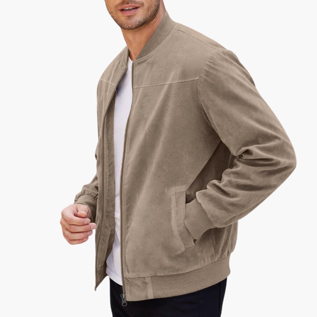 Blouson bomber til mænd med sporty pasform og sidelommer