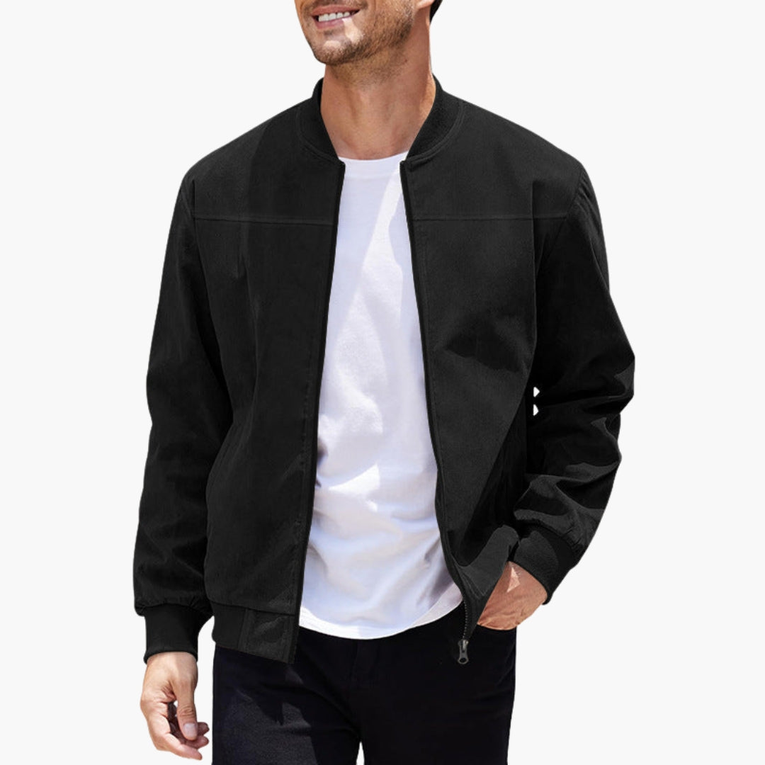 Blouson bomber til mænd med sporty pasform og sidelommer