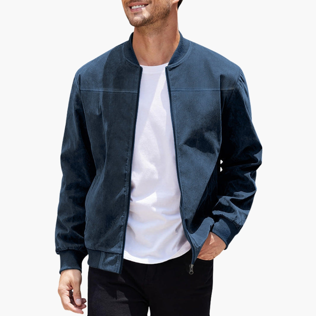 Blouson bomber til mænd med sporty pasform og sidelommer