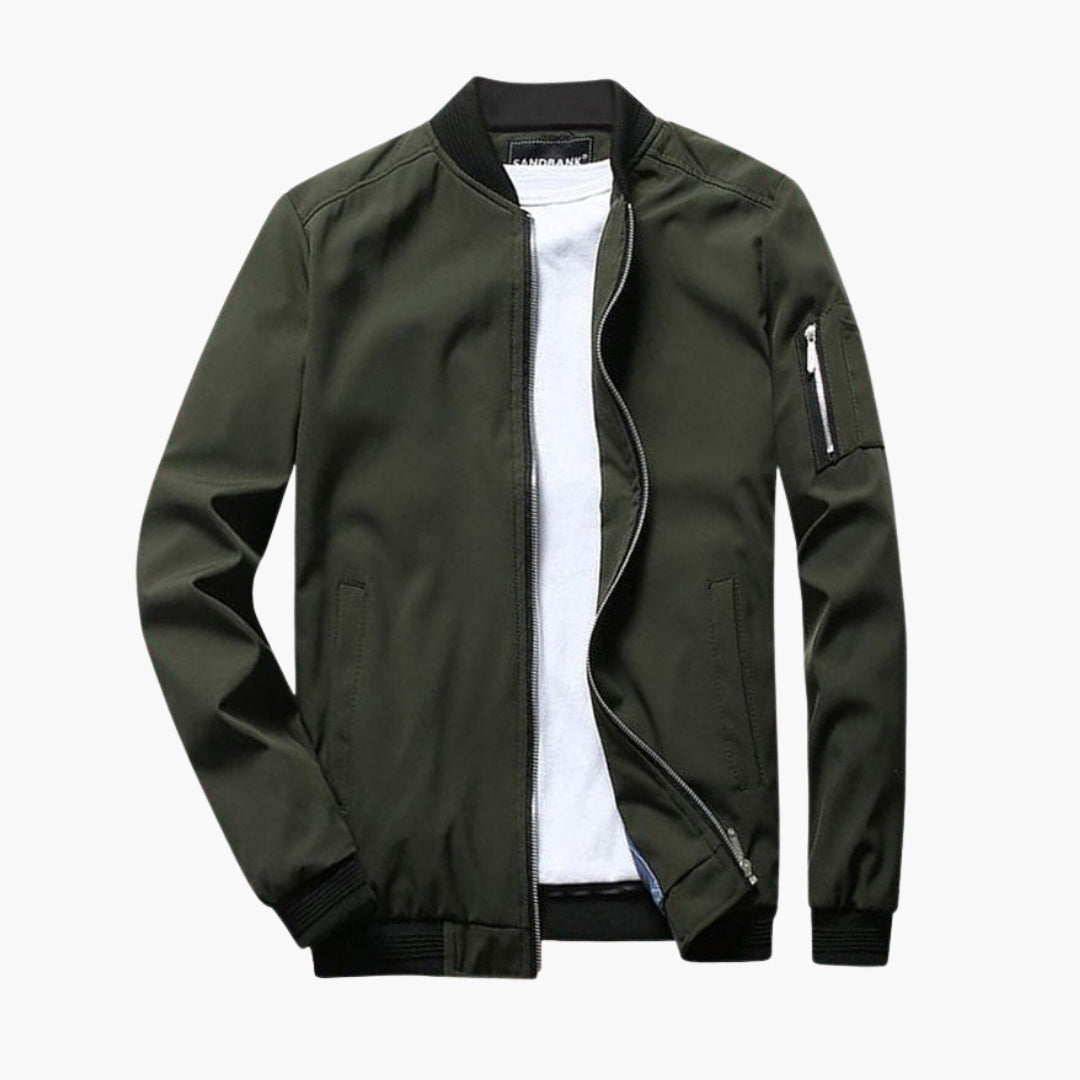 Blouson bomber homme avec poche à fermeture sur la manche