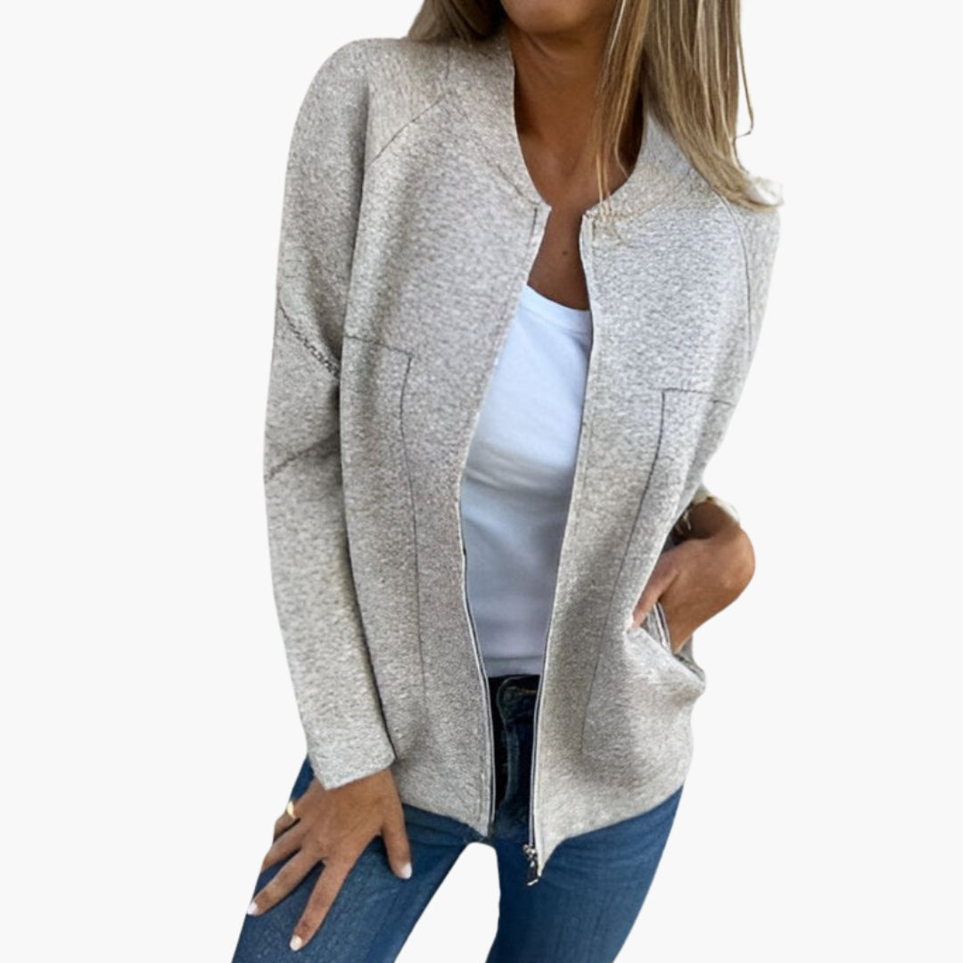 Blouson donna stile bomber con chiusura lampo