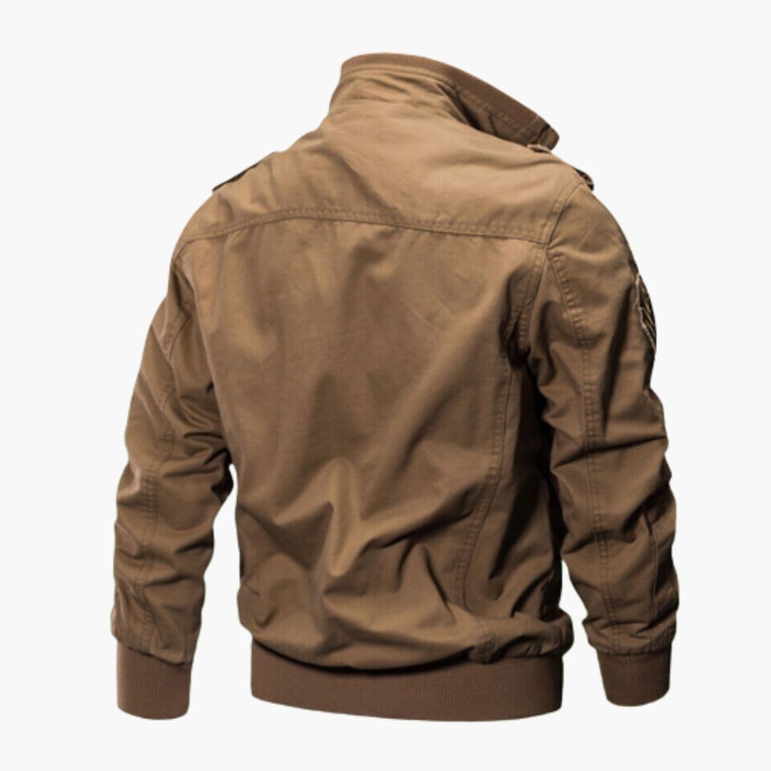 Bomber Homme Militaire à Zip avec Poches Multiples