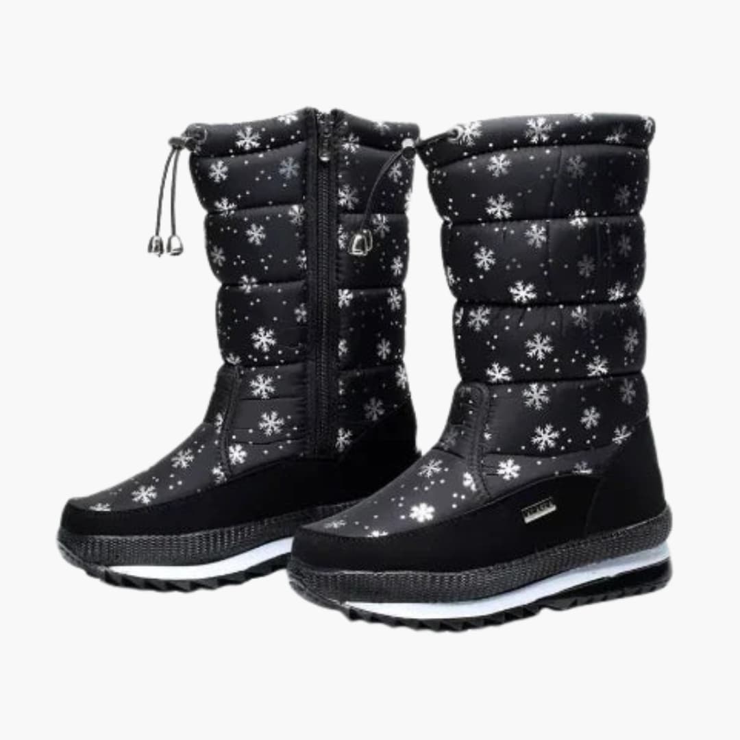Bottes de neige femme avec fermeture latérale et tige matelassée