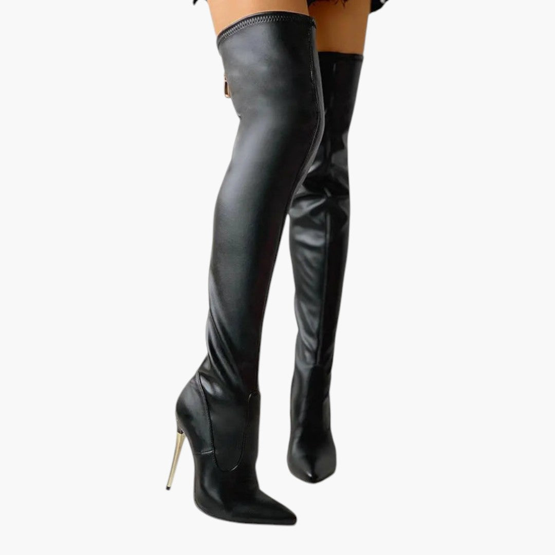 Bottes femmes avec zip et talons fins pour toutes occasions