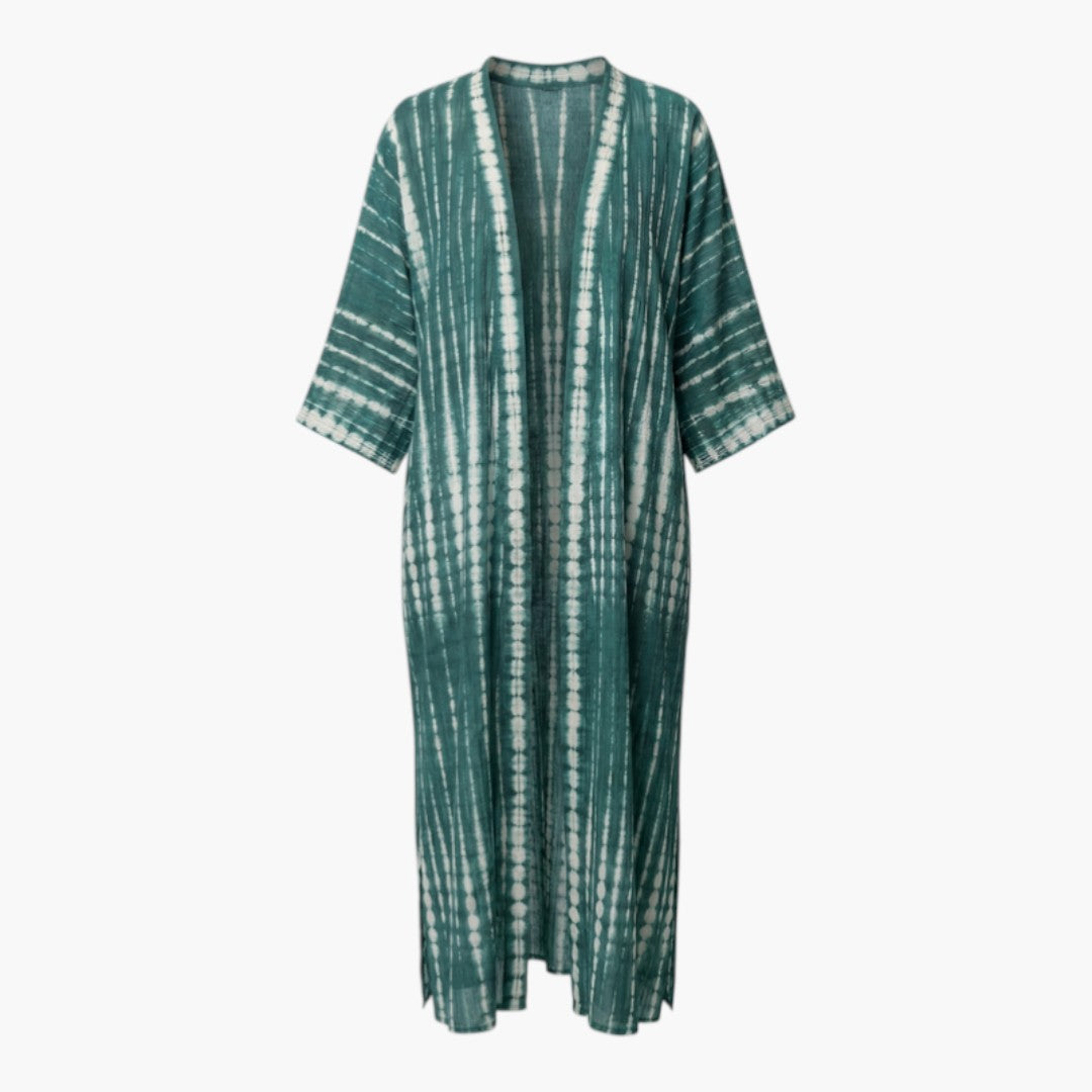 Cache maillot donna con davanti aperto e maniche a tre quarti