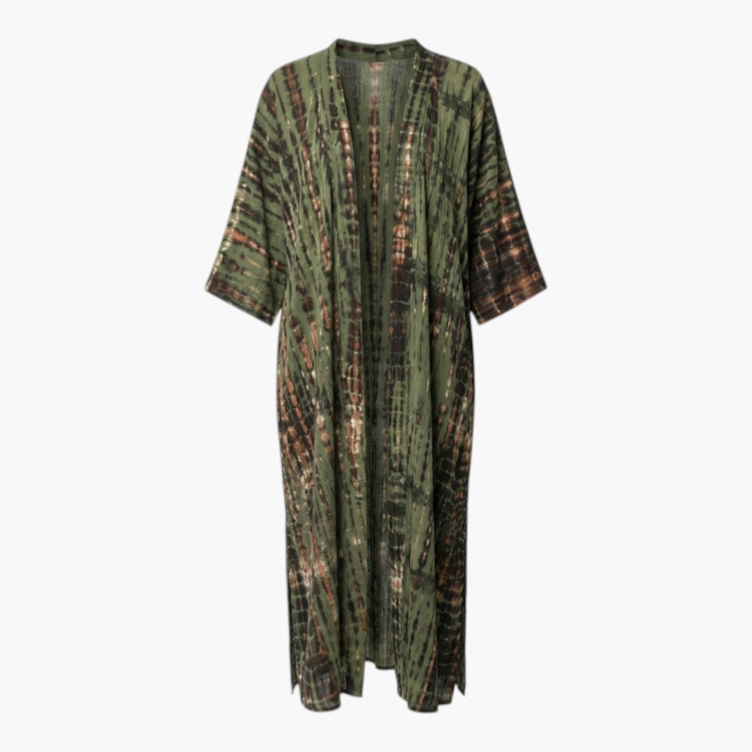 Cache maillot donna con davanti aperto e maniche a tre quarti