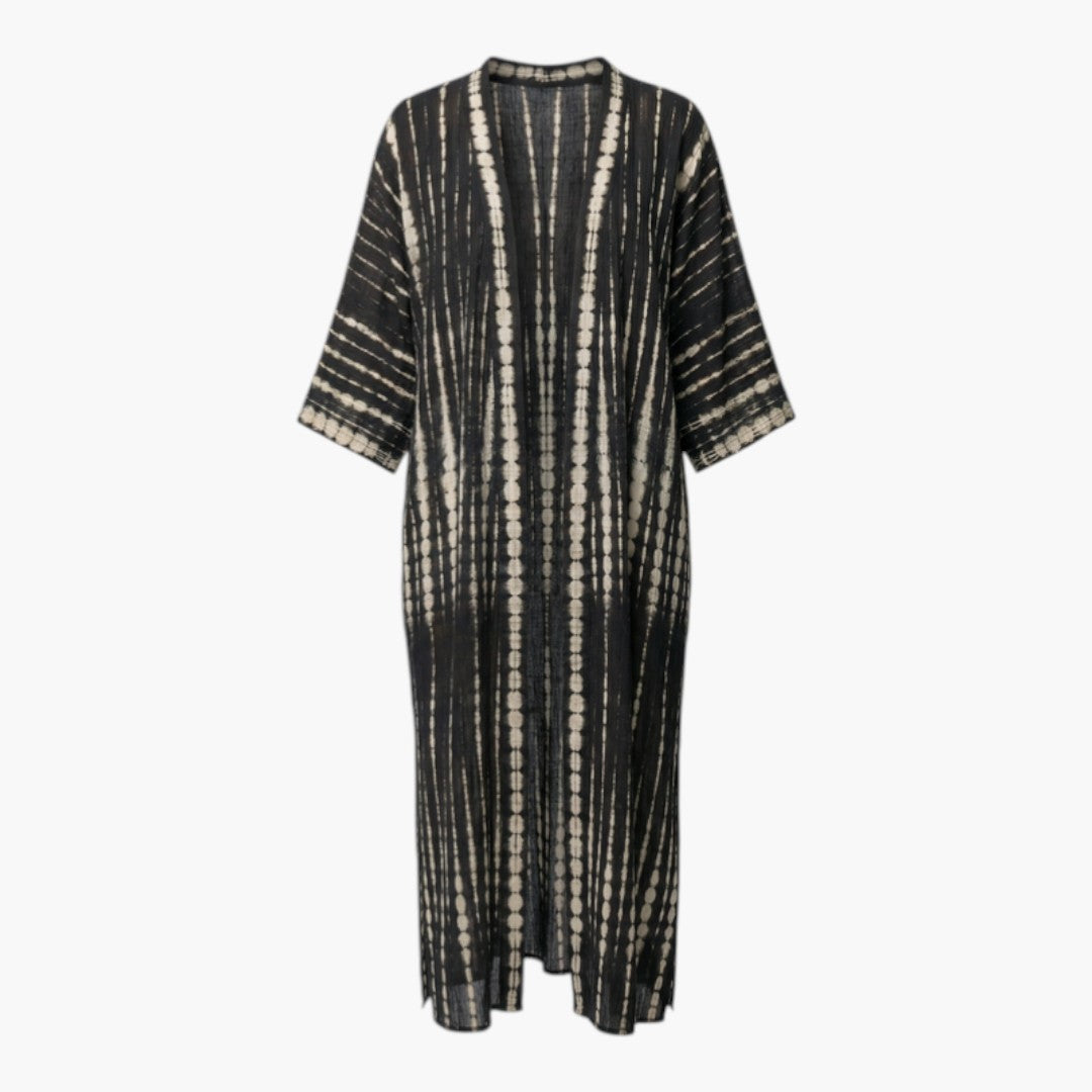Cache maillot donna con davanti aperto e maniche a tre quarti