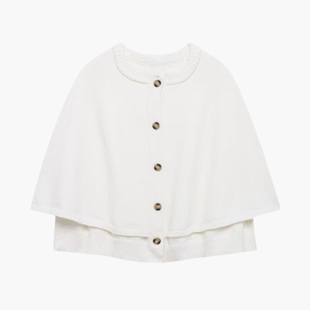 Cape Cardigan Femme Maille avec Boutons