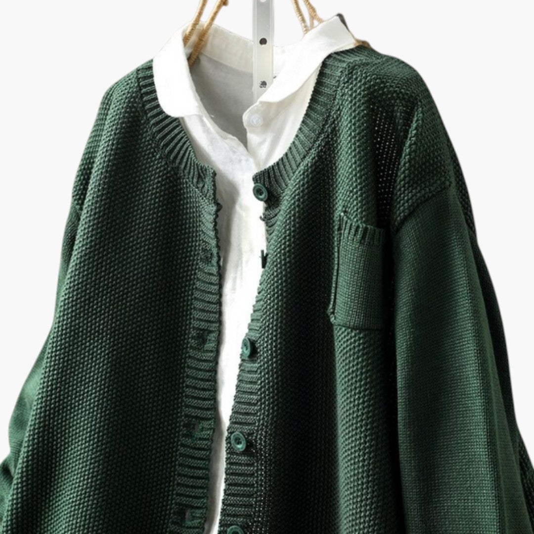 Cardigan Femme avec boutons et poche poitrine