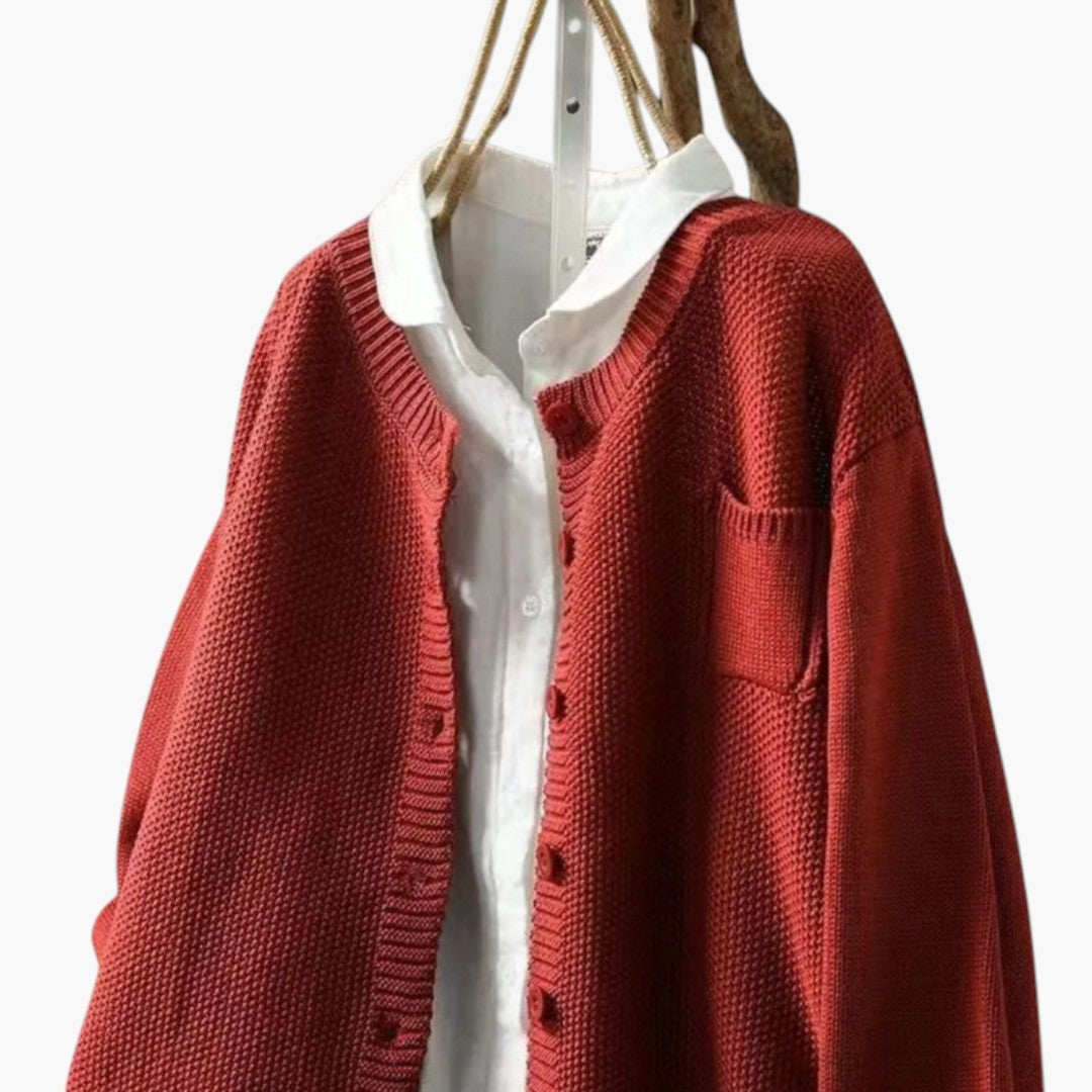 Cardigan Femme avec boutons et poche poitrine