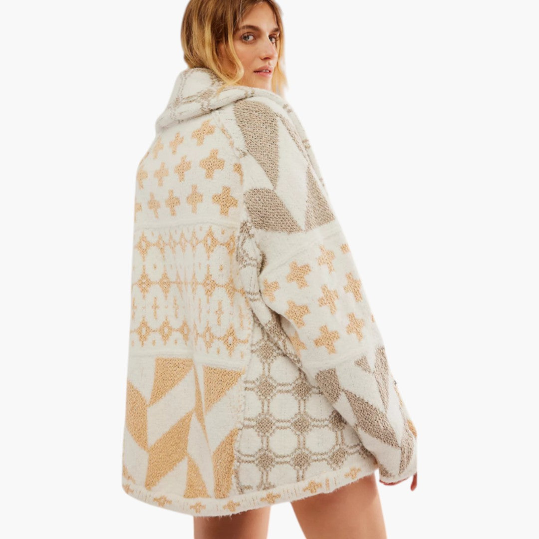 Damen-Cardigan mit Knopfleiste und langen Ärmeln