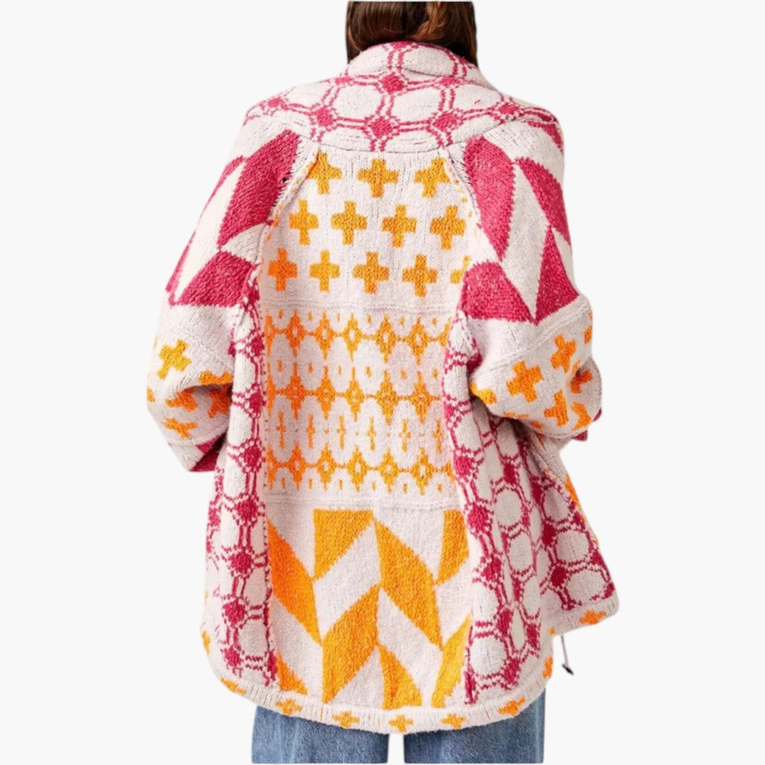 Damen-Cardigan mit Knopfleiste und langen Ärmeln