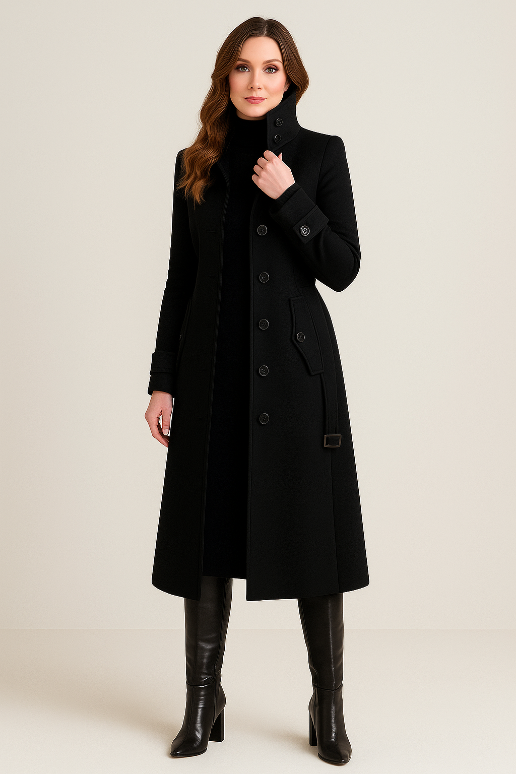 Charie | Women's Winter Coat with Stand-Up Collar