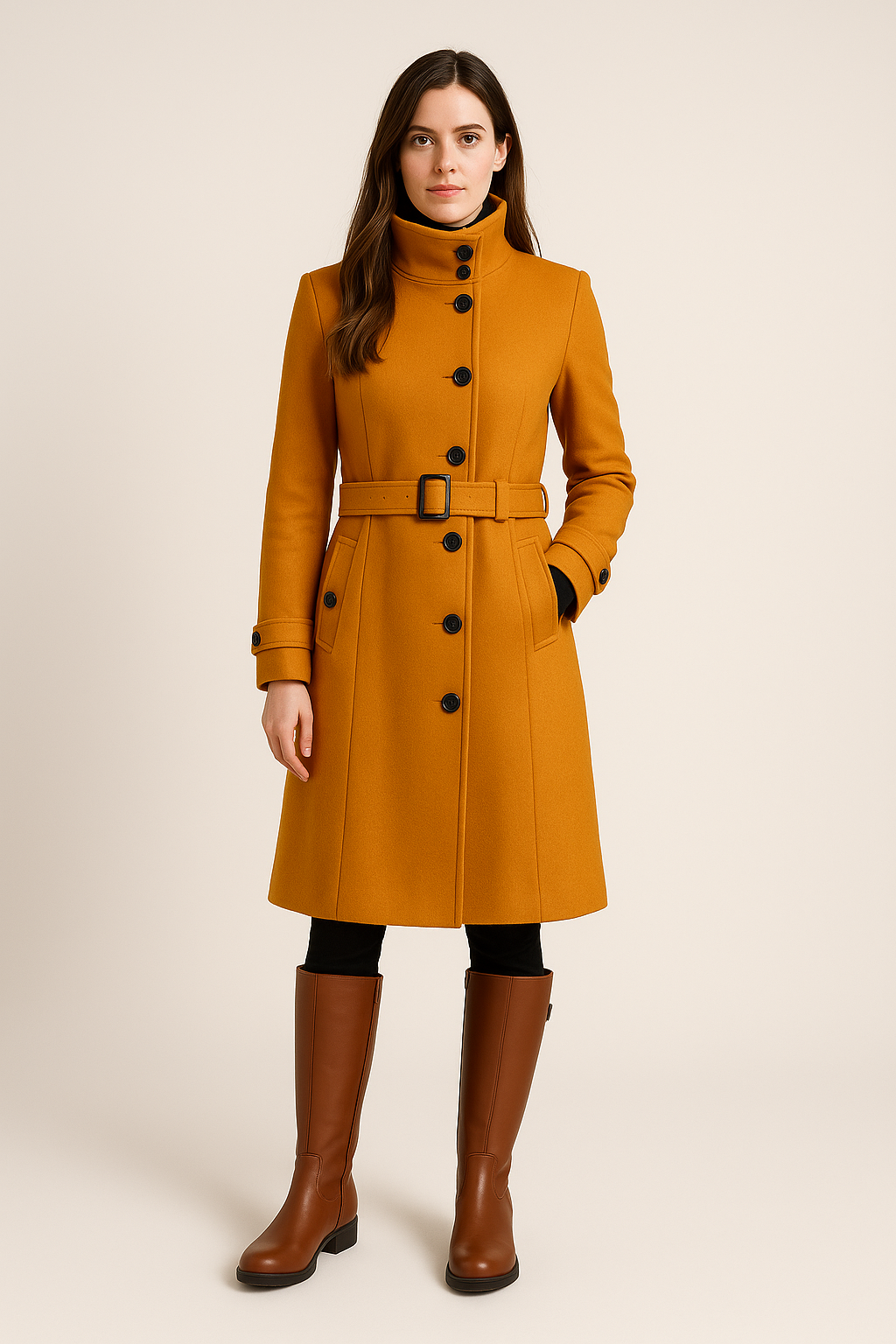 Charie | Women's Winter Coat with Stand-Up Collar