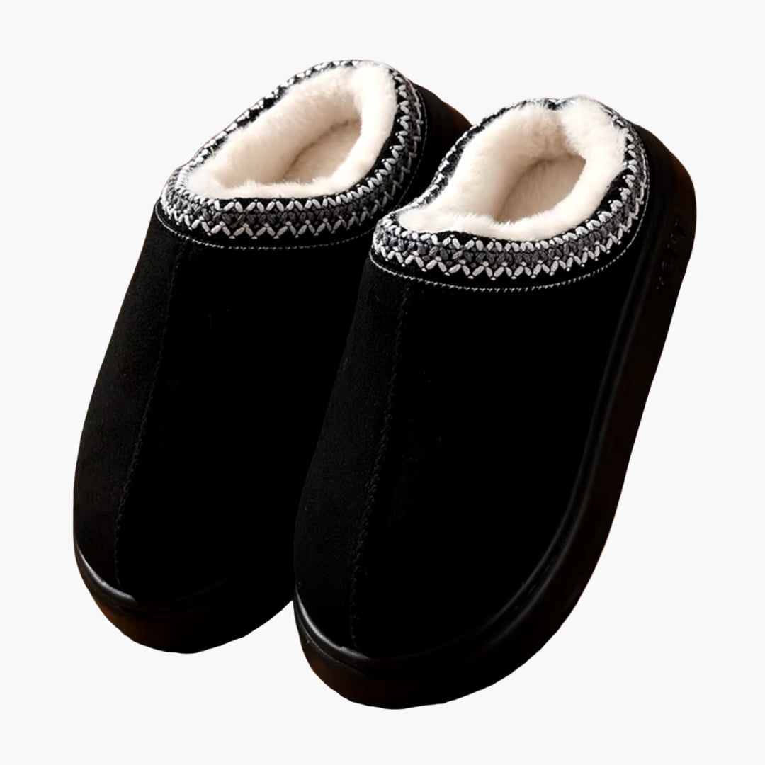 Chaussons homme à enfiler avec bord décoratif