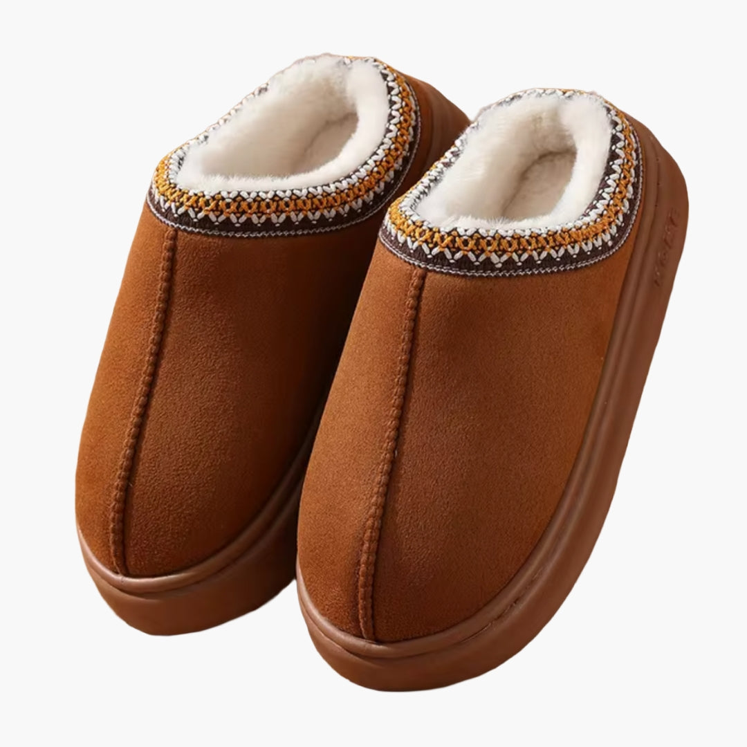 Chaussons homme à enfiler avec bord décoratif