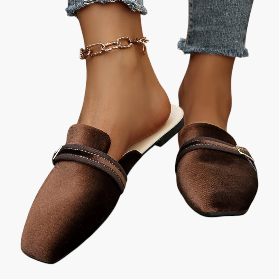 Scarpe da donna con punta quadrata e chiusura slip-on
