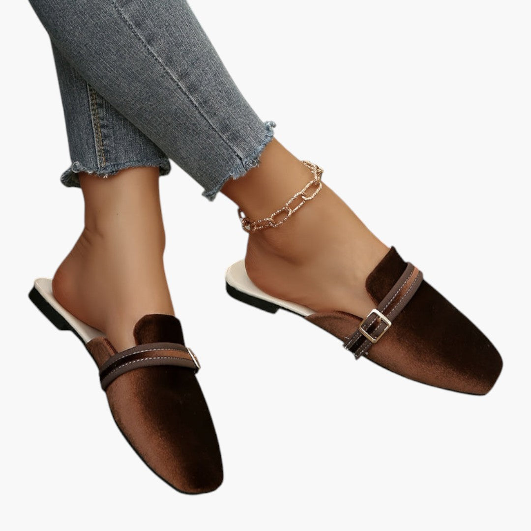 Scarpe da donna con punta quadrata e chiusura slip-on