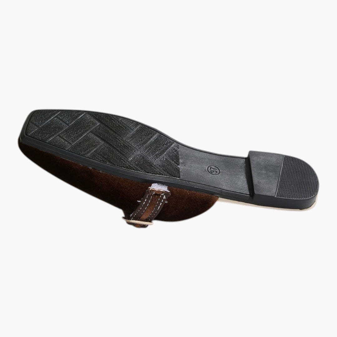 Scarpe da donna con punta quadrata e chiusura slip-on