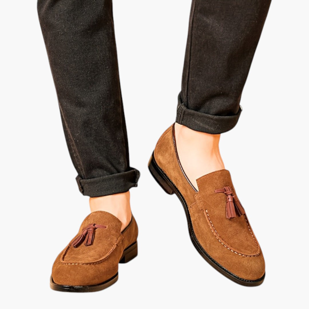 Scarpe Uomo Mocassini con Nappa e Suola in Gomma