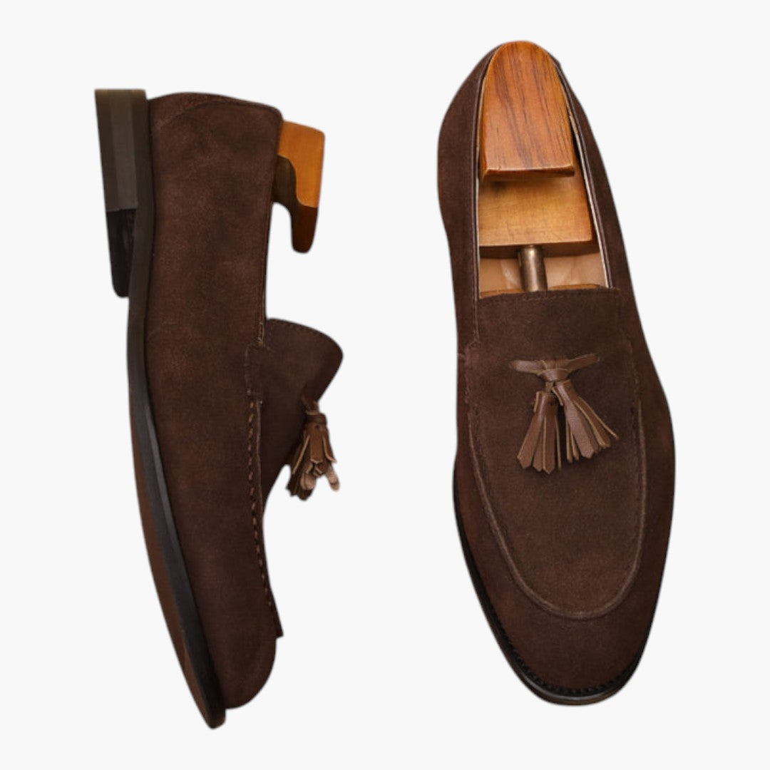 Scarpe Uomo Mocassini con Nappa e Suola in Gomma