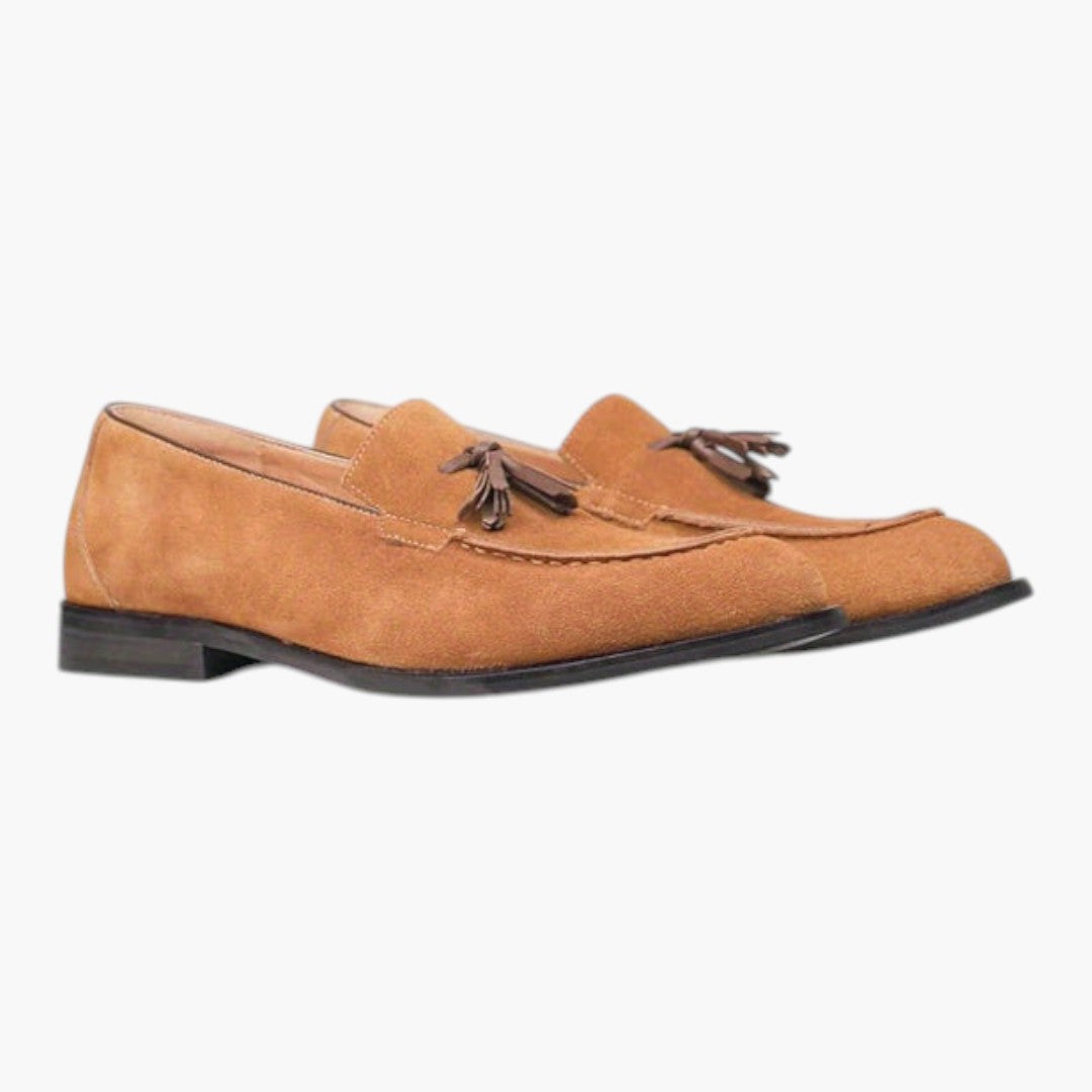 Scarpe Uomo Mocassini con Nappa e Suola in Gomma