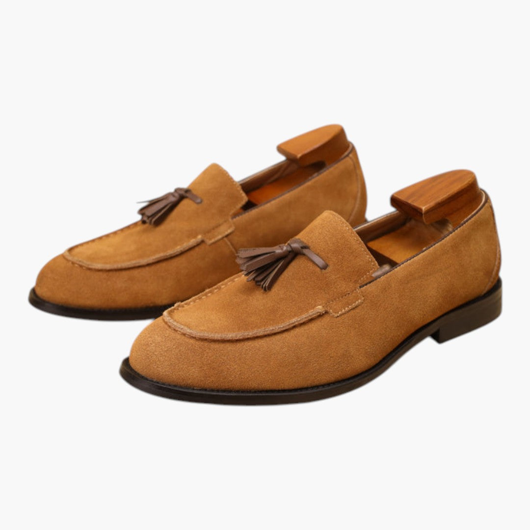 Scarpe Uomo Mocassini con Nappa e Suola in Gomma