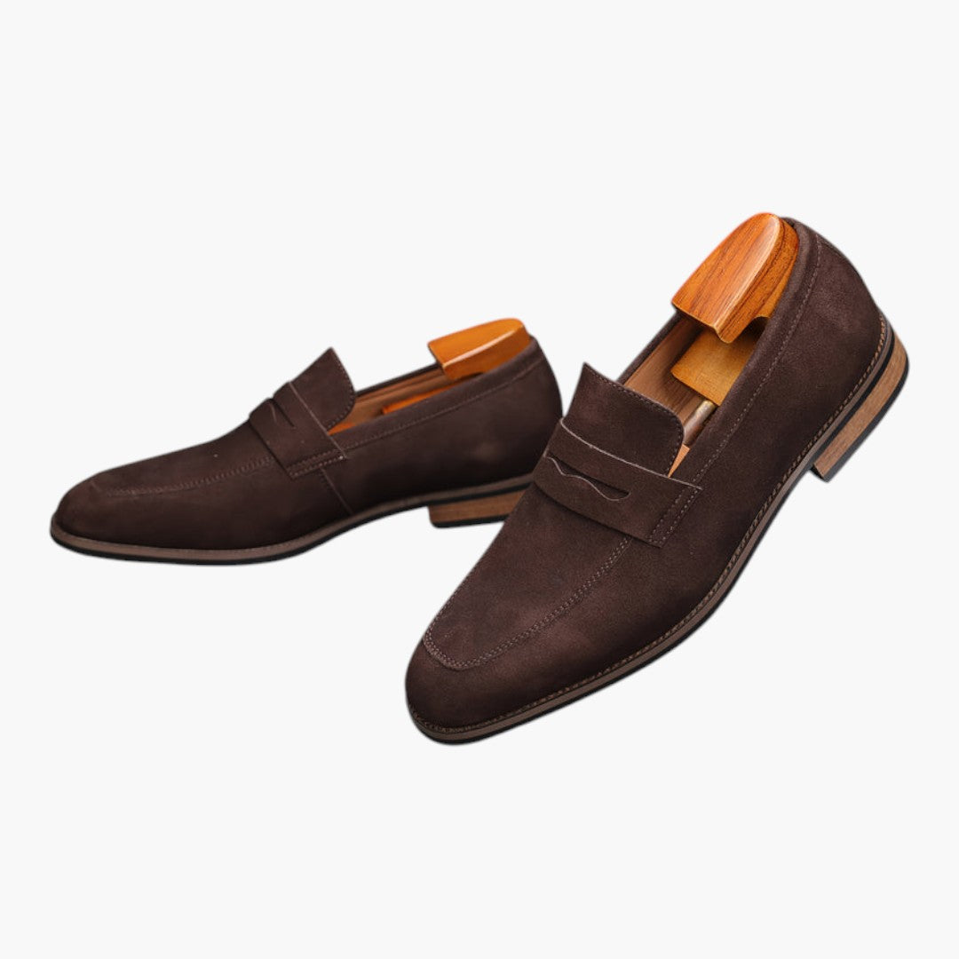 Chaussures Homme Slip On a Bout Rond et Semelle Caoutchouc