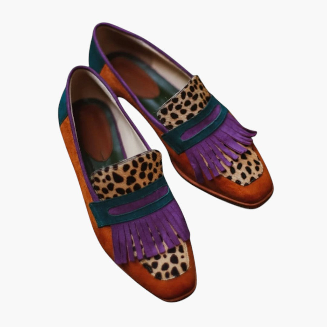 Chaussures Mocassins Femme avec Cuir et Semelle Plate