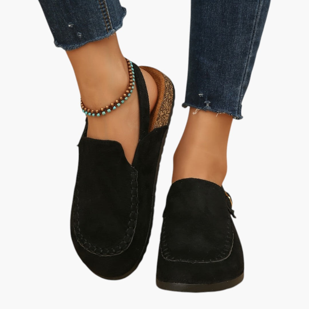 Chaussures Mule Femme avec Bout Rond et Semelle Plate