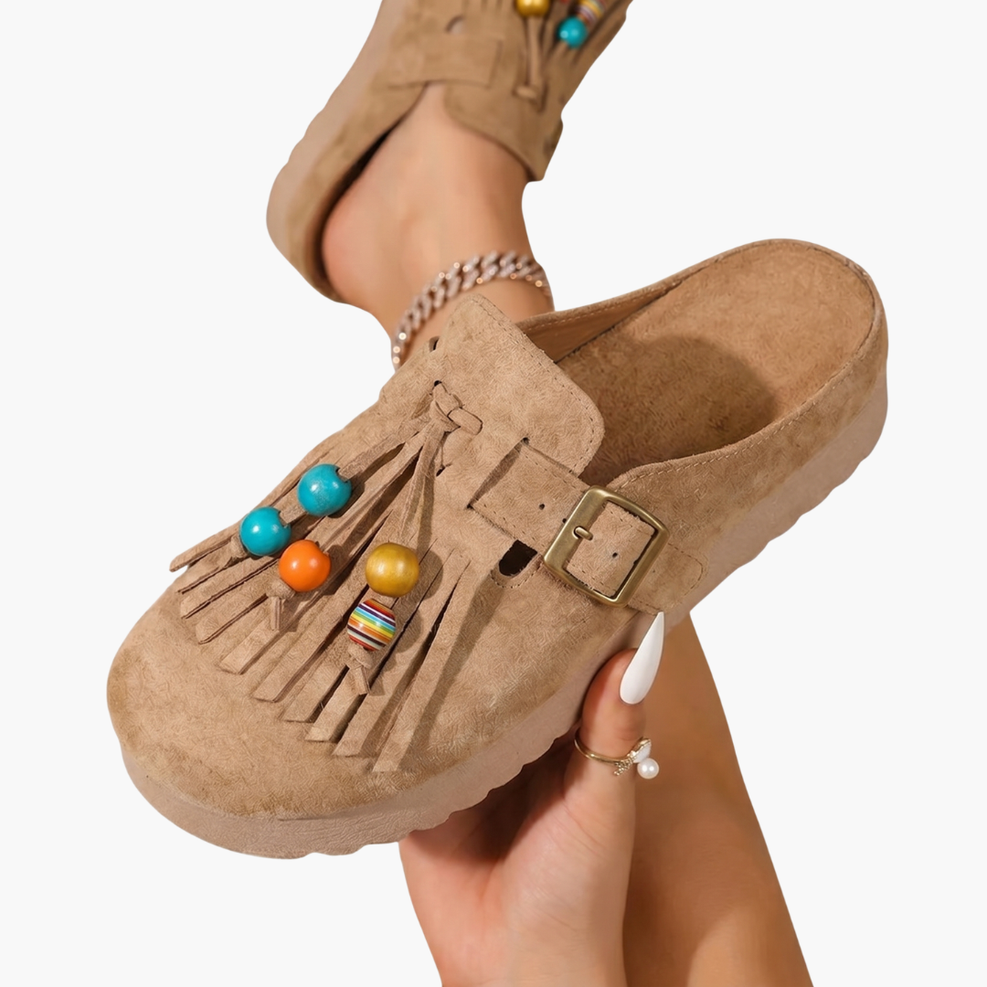 Chaussures Mules Femme avec Bout Rond et Semelle Plateforme