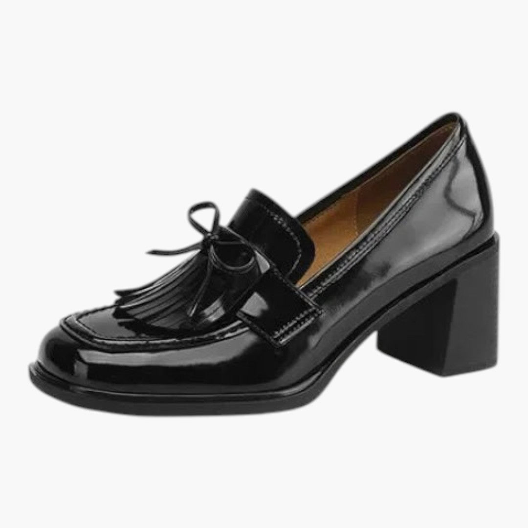 Chaussures à talon bloc femmes a semelle en caoutchouc