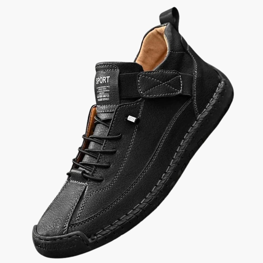 Chaussures à lacets pour hommes avec tige renforcée et semelle texturée