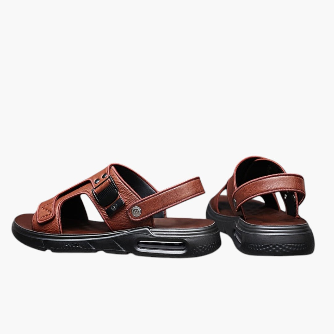 Chaussures homme respirantes avec cuir refendu et semelle PU