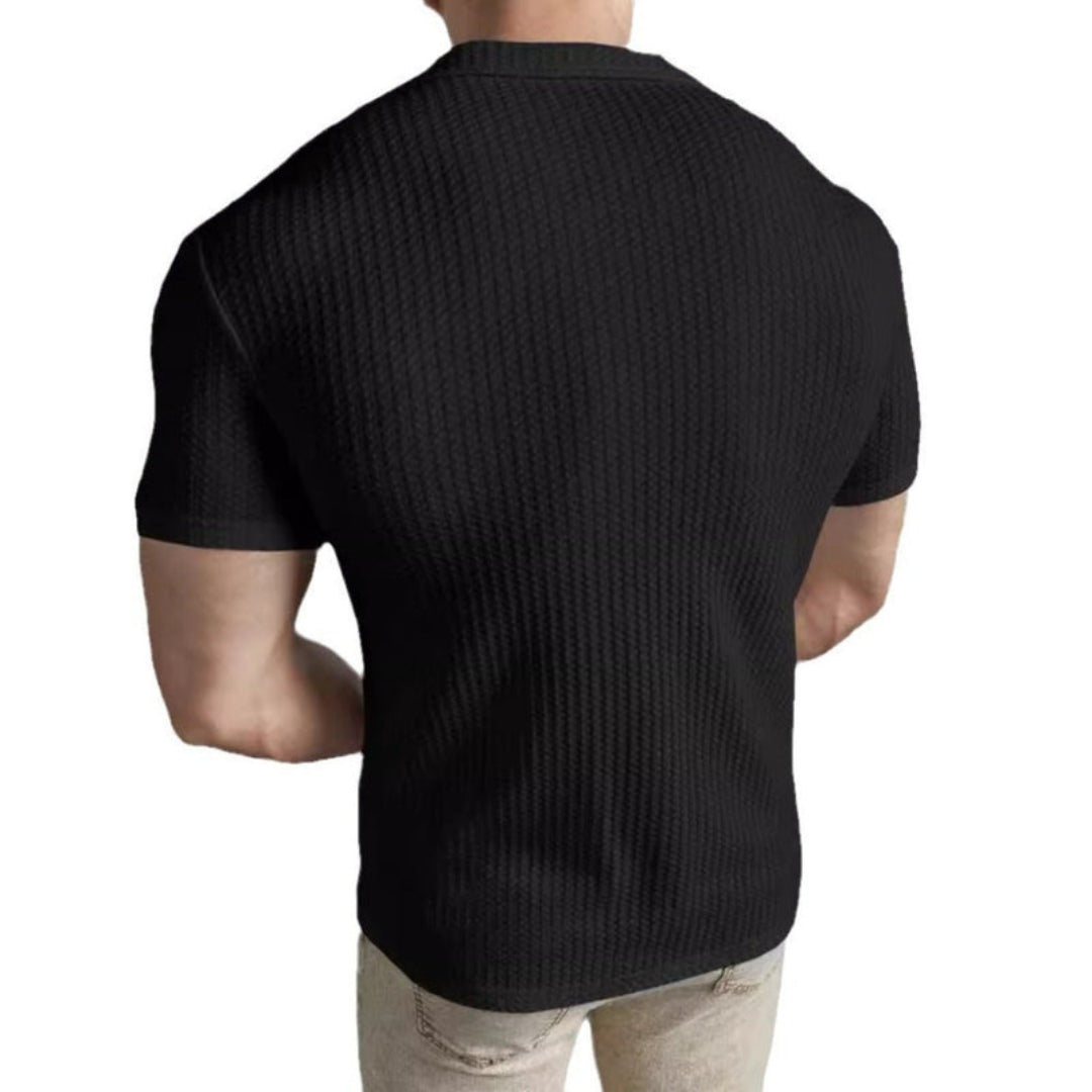 Chemise Homme avec Col Ouvert et Surface Texturée